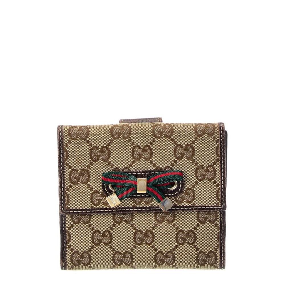 Gucci Brown Gg Canvas & Leather Wallet (Authentic Pre-Loved)